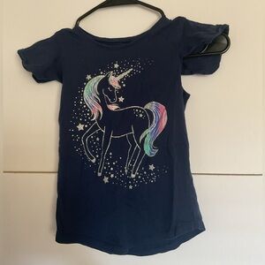 Jumping Beans Navy Unicorn Tee